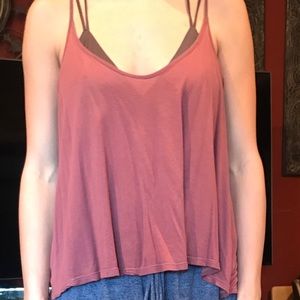 Red lush loose tank top.